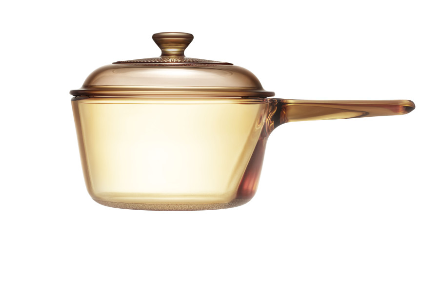 1L Covered Saucepan, Amber - Clearance