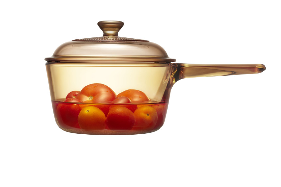 1L Covered Saucepan, Amber - Clearance