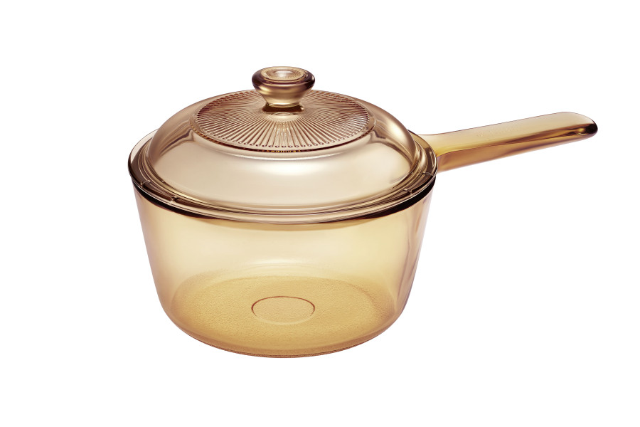 1L Covered Saucepan, Amber - Clearance