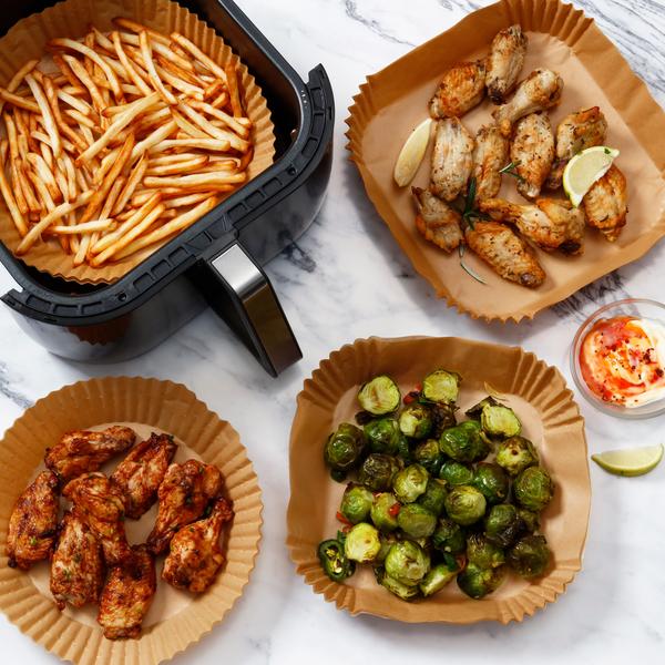 Wiltshire Air Fryer Liners Square – 50 Pack Large and 50 Pack Small